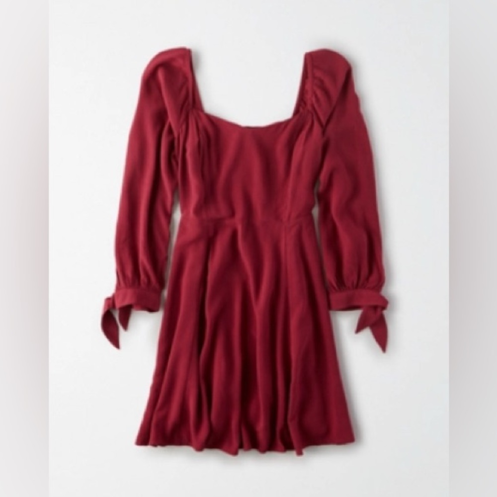 NWT Fuchsia American Eagle Outfitters Long Sleeve Babydoll Dress